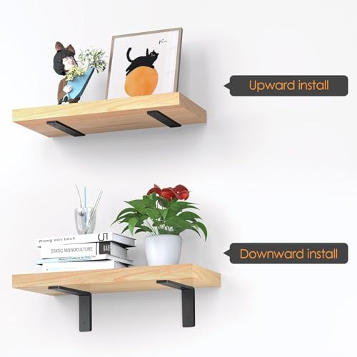 heavy duty shelf brackets 10 inch, 6 pack, close-up detail