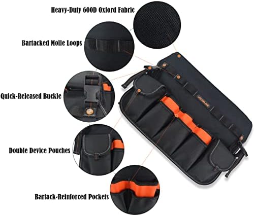 welkinland 5 gallon bucket tool organizer, 47-pocket 15l on a desk or shelf