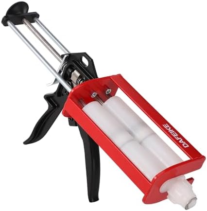 400 ml epoxy gun dual component caulking gun on a desk or shelf