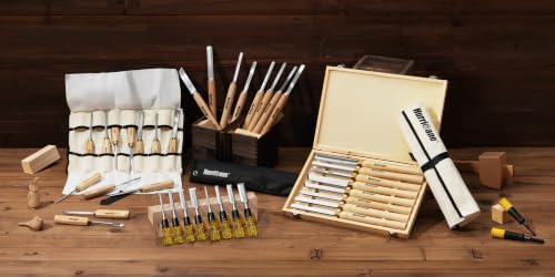 hurricane 12-piece starter wood carving tools set, professional, front angle view