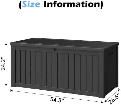 outdoor storage box waterproof, 160 gallon deck box shown in use