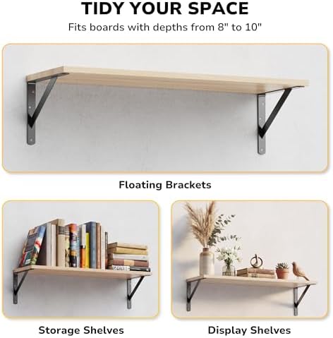 10 inch heavy duty shelf bracket, wall shelf on a desk or shelf
