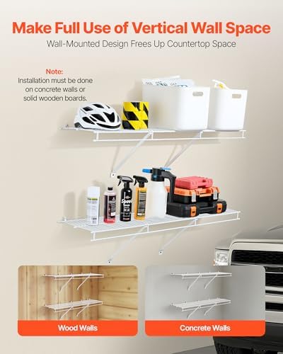 vevor wire shelf kit, 4 ft, set of on a desk or shelf