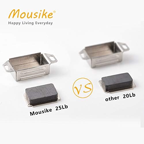 mousike cabinet magnets 30lb strong catch for kitchen, side view