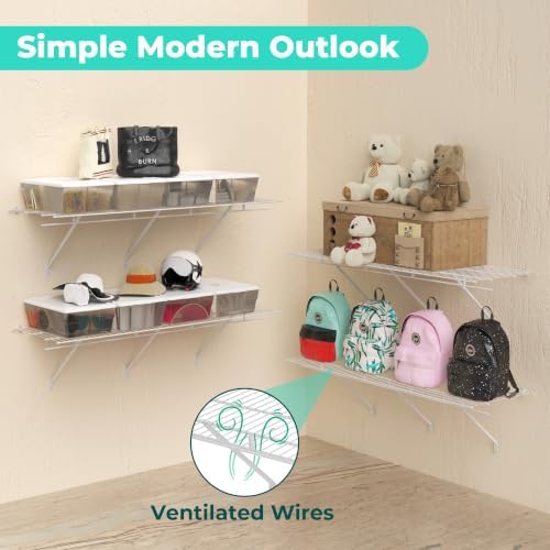 haushof 4 pack closet shelves wall mounted, 4, package contents