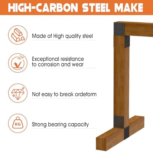 4x4 post brackets, heavy duty steel connectors for, close-up detail