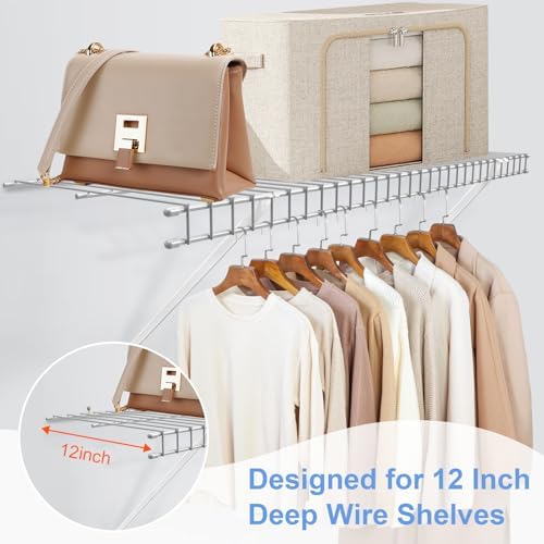12 inch wire shelf brackets set, 8 pack, package contents