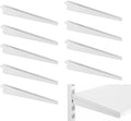 white adjustable shelf brackets for double track, 11.5, main product view