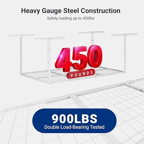 fleximounts 3x6 overhead garage storage adjustable ceiling rack, close-up detail