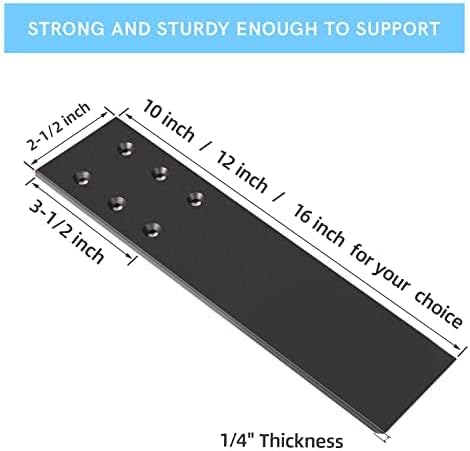 wekis 10 inch countertop support bracket, 3 pack, close-up detail