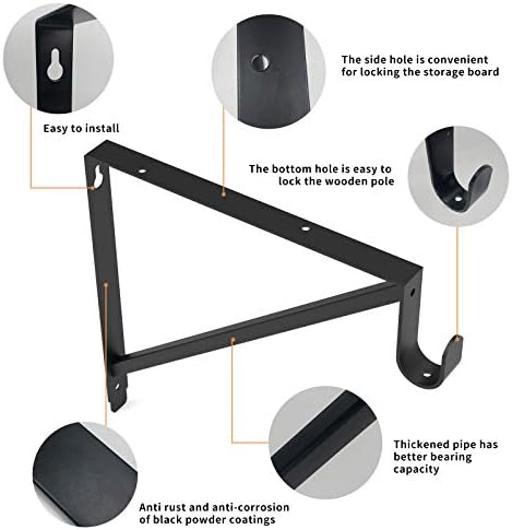 heavy duty closet rod & shelf brackets clothes, side view