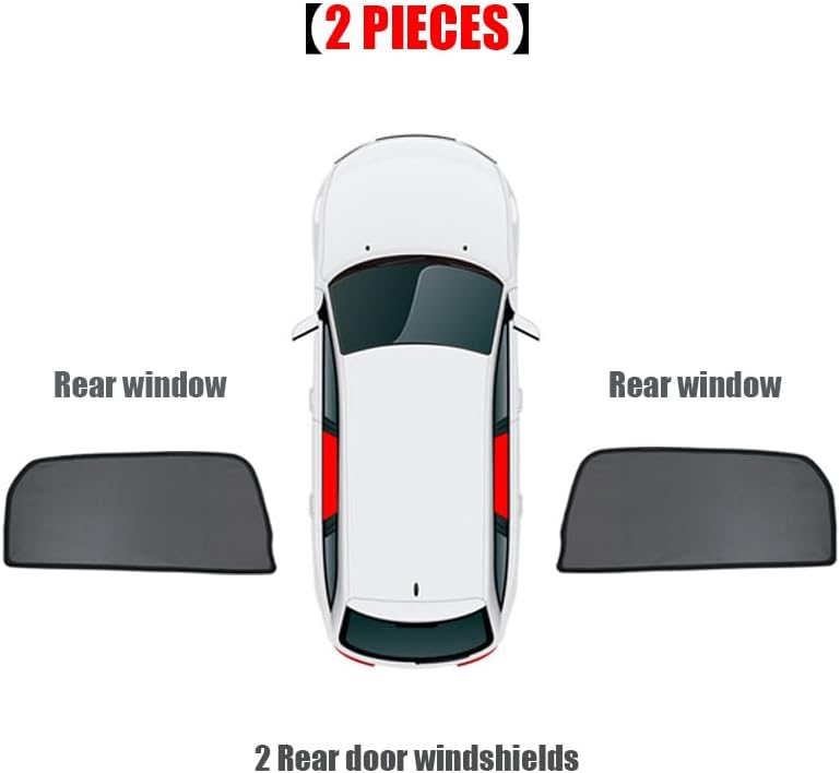 Car Window Shades for Mercedes-Benz GLS 450 2020-2026, Custom-Fit Car Window Shades for Side Windows Magnetic Car Sunshade Breathable Mesh with Privacy Protection,B/Back Door