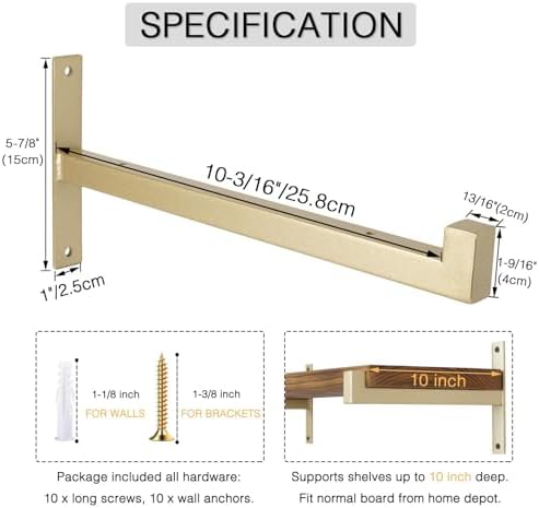 ovov 4 pack heavy duty shelf brackets 10 shown in use