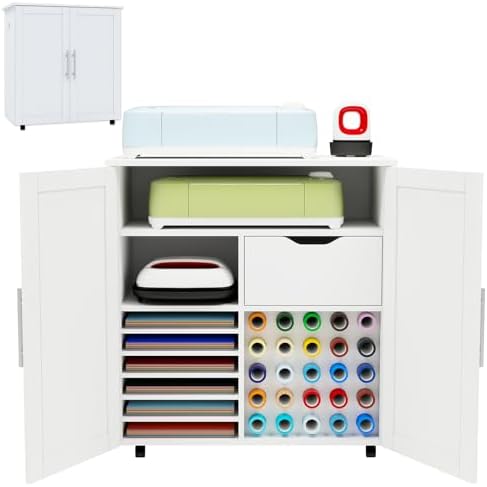craft cart cabinet compatible with cricut for storage, view 9