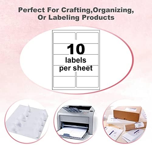 besteasy 10-up address labels,/address mailing labels 500 sheets, side view