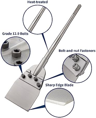 sds max floor scraper,firecore 6 inch by 25 shown in use