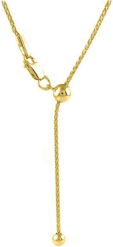 925 sterling silver necklace 1.3mm adjustable wheat chain shown in use