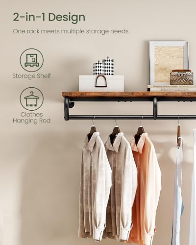 choezon wall mounted clothes rack, metal garment rack on a desk or shelf