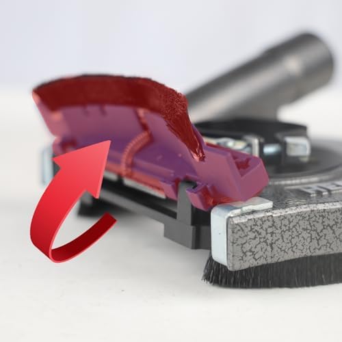 herzo aluminum dust shroud for angle grinder 4.5 showing dimensions