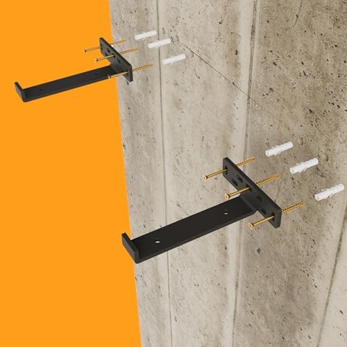 j shelf brackets with lip (7.25"l x 5"w, front angle view