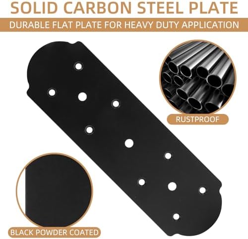 i shape steel flat bracket, 4 pcs 10" on a desk or shelf
