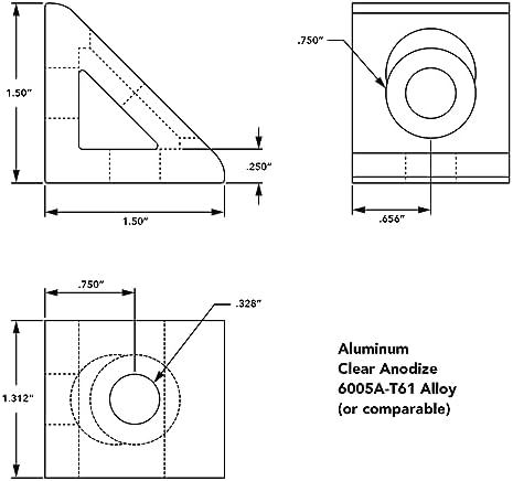 8020, 4332, 15 series, 2 hole aluminum inside, close-up detail