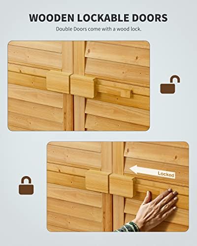 gizoon outdoor storage cabinet with 3 shelves, double, package contents