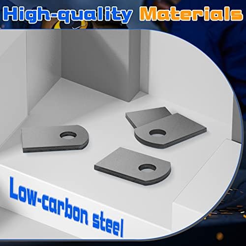 dunzy 100 pcs steel weld on tabs, universal, close-up detail