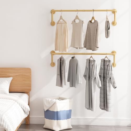 industrial pipe clothing racks 2 pack, 36.2in wall, package contents
