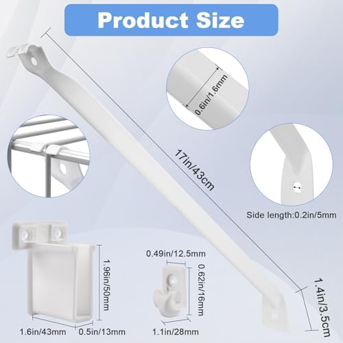 12 inch wire shelf brackets set, 8 pack shown in use