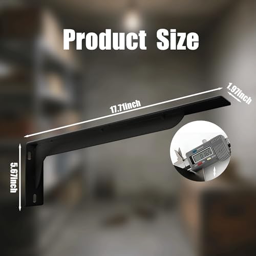 17inch shelf brackets heavy duty, l brackets for shown in use