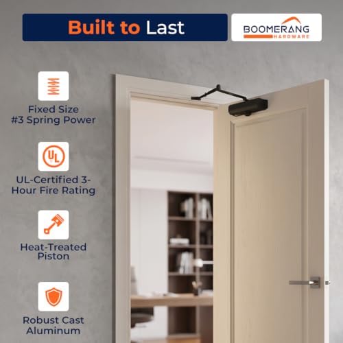 boomerang d503 light/medium-duty designer auto commercial door closer on a desk or shelf