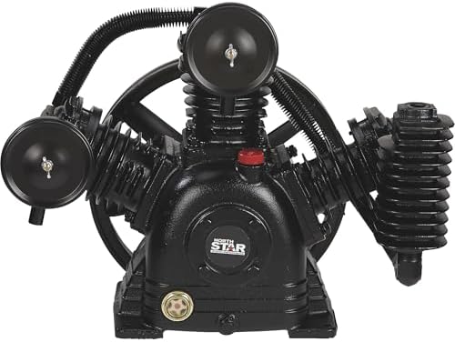 northstar air compressor pump, 2-stage, 3-cylinder, 14.9 cfm shown in use