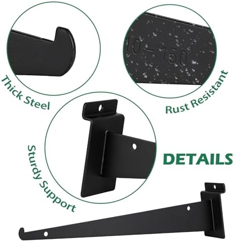 12 inch slatwall shelf bracket, slatwall accessories, heavy showing dimensions