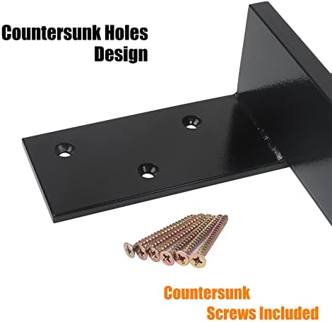 （2-pack） free hanging t shelf bracket, solid heavy on a desk or shelf