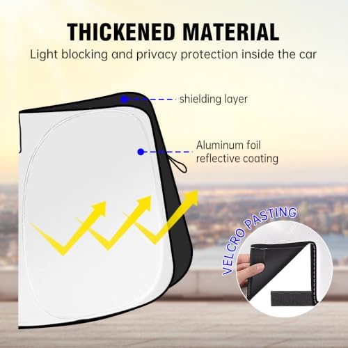Car Windshield Sun Shade, Sun Visor Protector 300T, Front Window Sunshade Visor for Ford Expedition 2007-2017 Interior Accessories