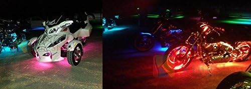 2pcs 4inch 6 LED Multi-Color Flexible Strip Accent Lights 5050 SMD Flex RGB for Motorcycle,ATV,Car,