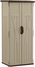suncast vertical shed, compact outdoor storage system, 22, main product view