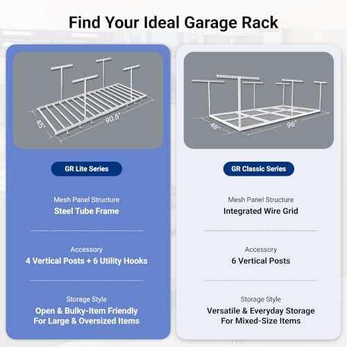 fleximounts 4x8 overhead garage ceiling storage rack with, package contents