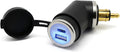 Cliff Top Hella DIN USB-C Charger Compatible with BMW Triumph Motorcycles | 6A 36W total, USB-C PD 18W, USB-A QC3.0 18W, Hella DIN plug, compatible with BMW Triumph DIN sockets, phone/GPS
