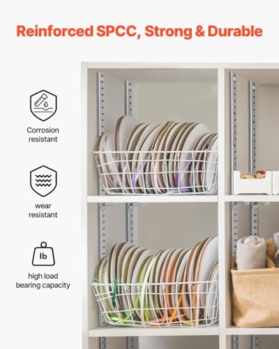 vevor shelf pilaster, 72.7-inch 20 pack, adjustable shelf showing dimensions