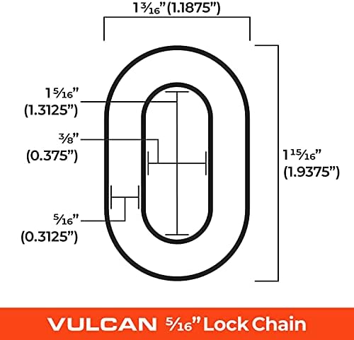 vulcan premium security case hardened chain - cannot, front angle view