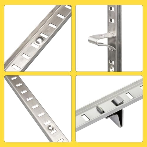 adjustable shelf bracket 40 inch 8 pack silver, main product view
