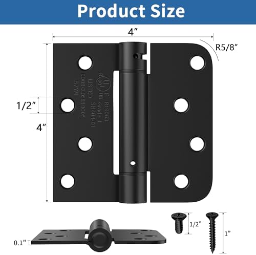 4 inch self closing door hinges, spring hinges shown in use