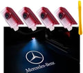 Car Door Lights Logo Projector LED Welcome Lights Accessories, Compatible with A-, B-, C-, E-, M-, GL-, GLA-, GLC-, GLE-, and GLS-Class Models (W205, W213, W166); Plug-and-Play (4-piece Set)
