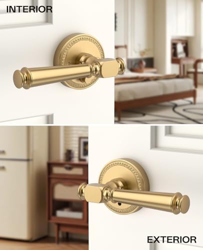 amerdeco 6 pack champagne bronze privacy interior door showing dimensions