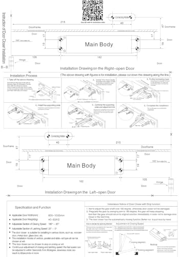 ougourim door closers commercial heavy duty automatic door, package contents