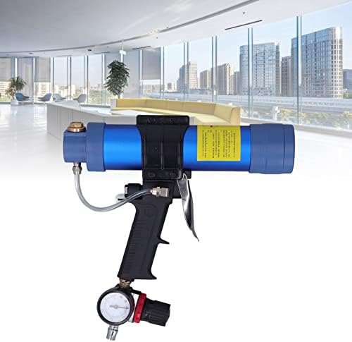 sausage silicone caulking glue gun,310ml 1/4in pneumatic glass, front angle view