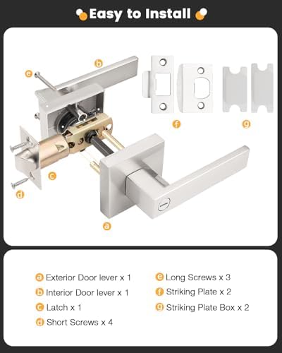 gobrico 10 pack privacy square brushed nickel door on a desk or shelf