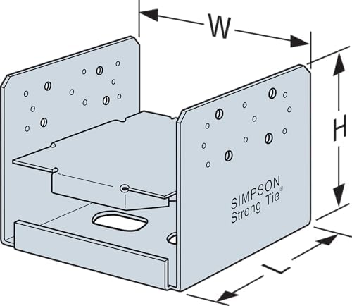 simpson strong-tie abu88z abu zmax galvanized adjustable standoff on a desk or shelf